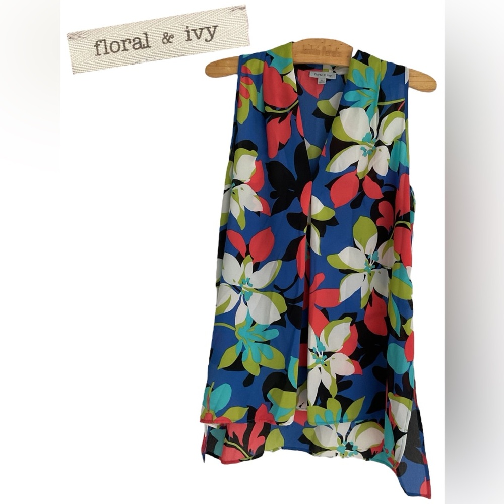 floral🩵& ivy Sleeveless Top
